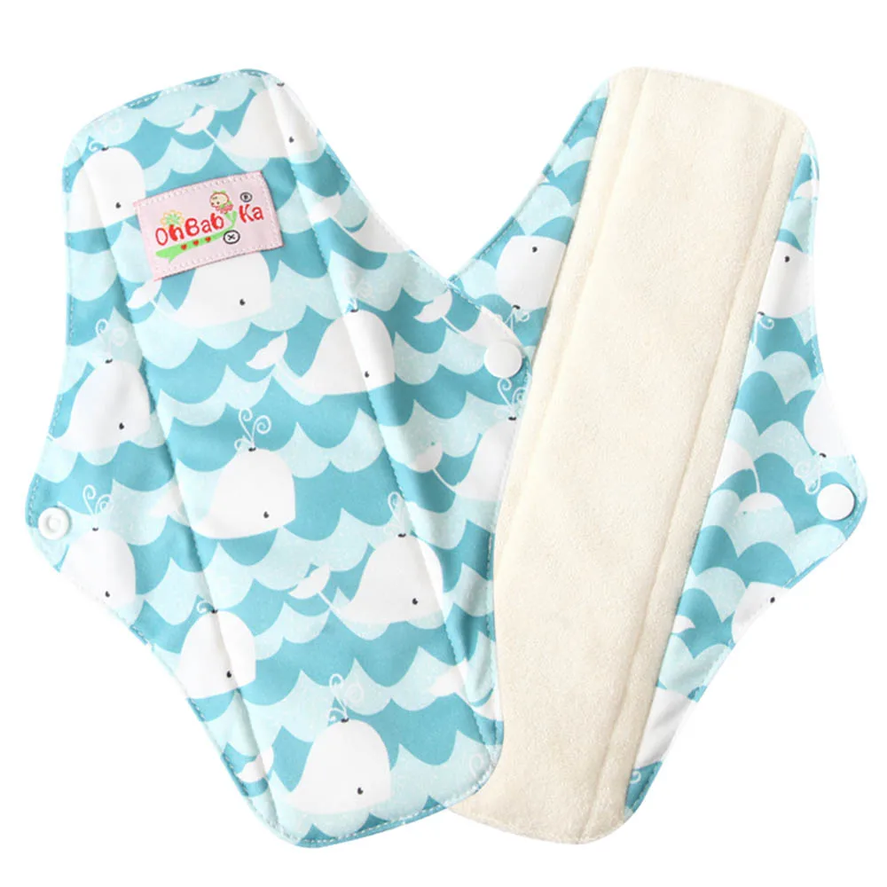 Ohbabyka женская гигиеническая прокладка, товары для здоровья, моющаяся ткань, прокладки для трусов, бамбуковое волокно, тканевая менструальная прокладка, Прямая поставка