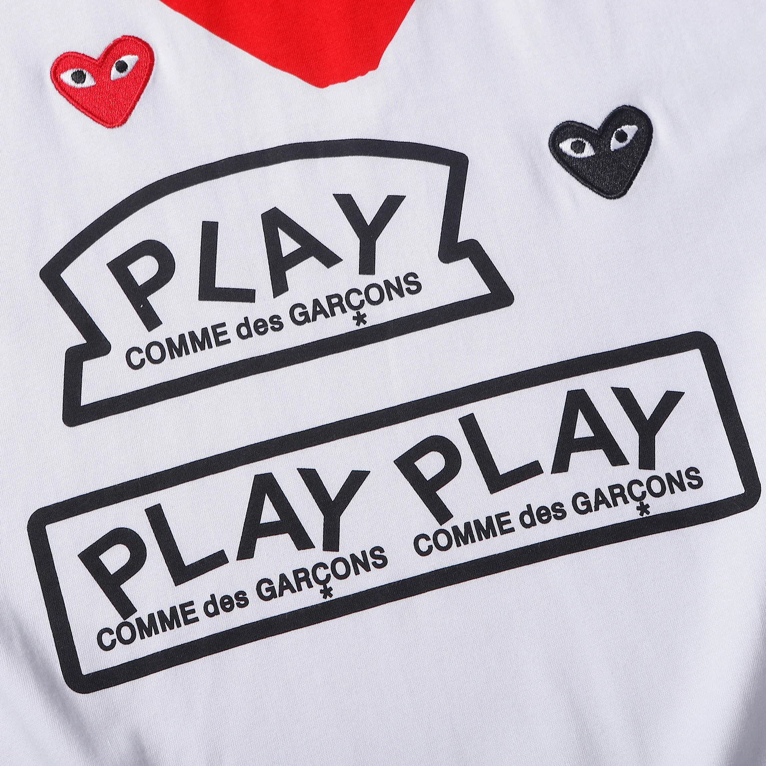 

PLAY Men Women T-shirt Multiple Heart Embroidered CDG short sleeves Relaxed and Fashionable Rei Kawakubo Lovers' Wear
