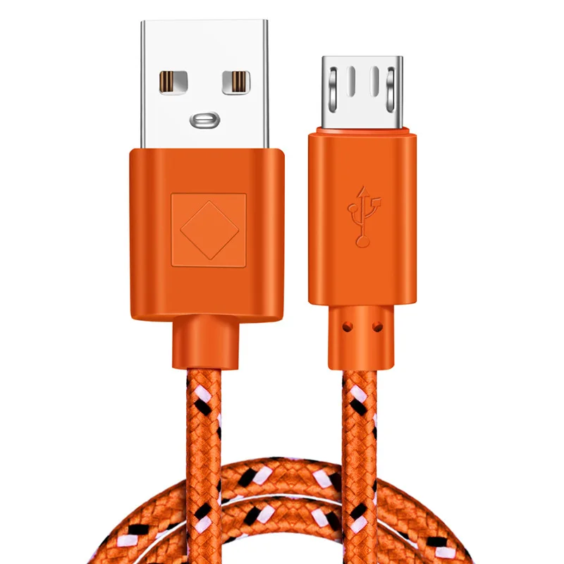 Нейлоновый Плетеный Micro USB кабель 1 м/2 м/3 м для синхронизации данных и зарядки Samsung