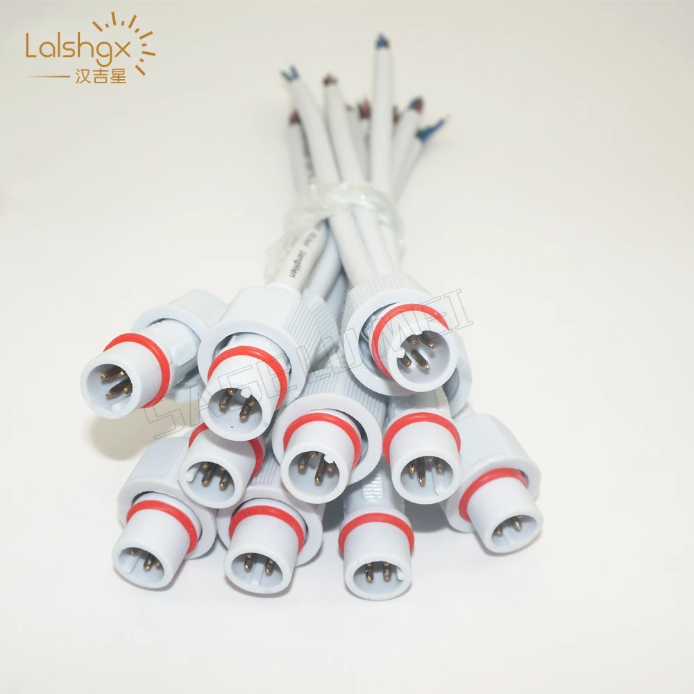 5pairs 4 Core 4pin Waterproof pigtail male to female 20cm long each connector's diameter 13.5mm IP68 led connector plug |