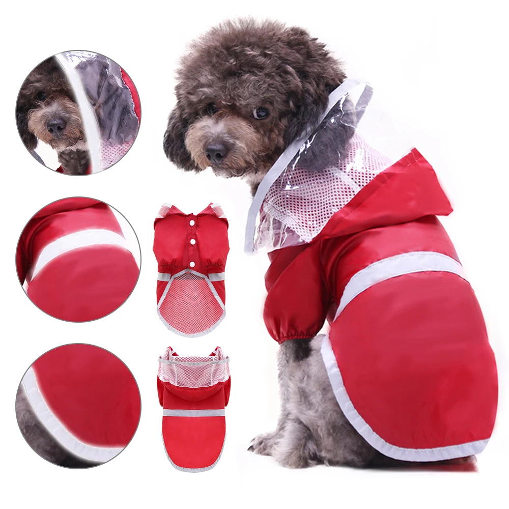 Дождевик для собак и кошек дождевик с капюшоном водостойкие куртки щенков