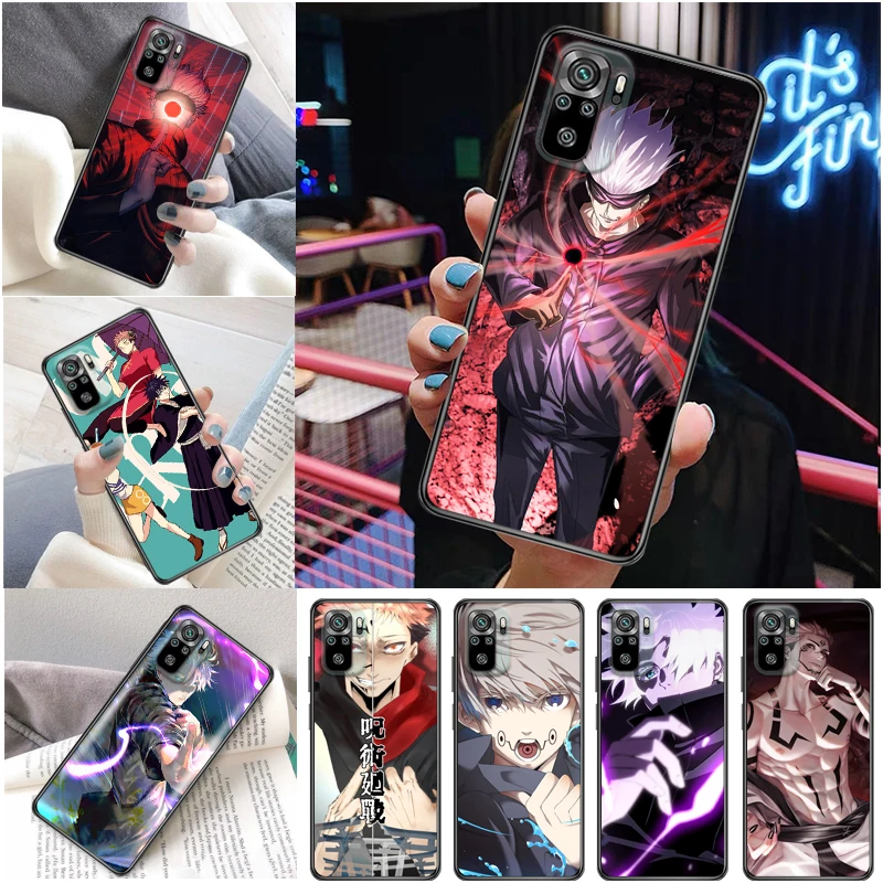 

Jujutsu Kaisen Satoru Gojo Fushiguro Megumi Yuji Itadori Sukuna Phone Case For Xiaomi Redmi Note 10 10T Pro 5G Funda Coque
