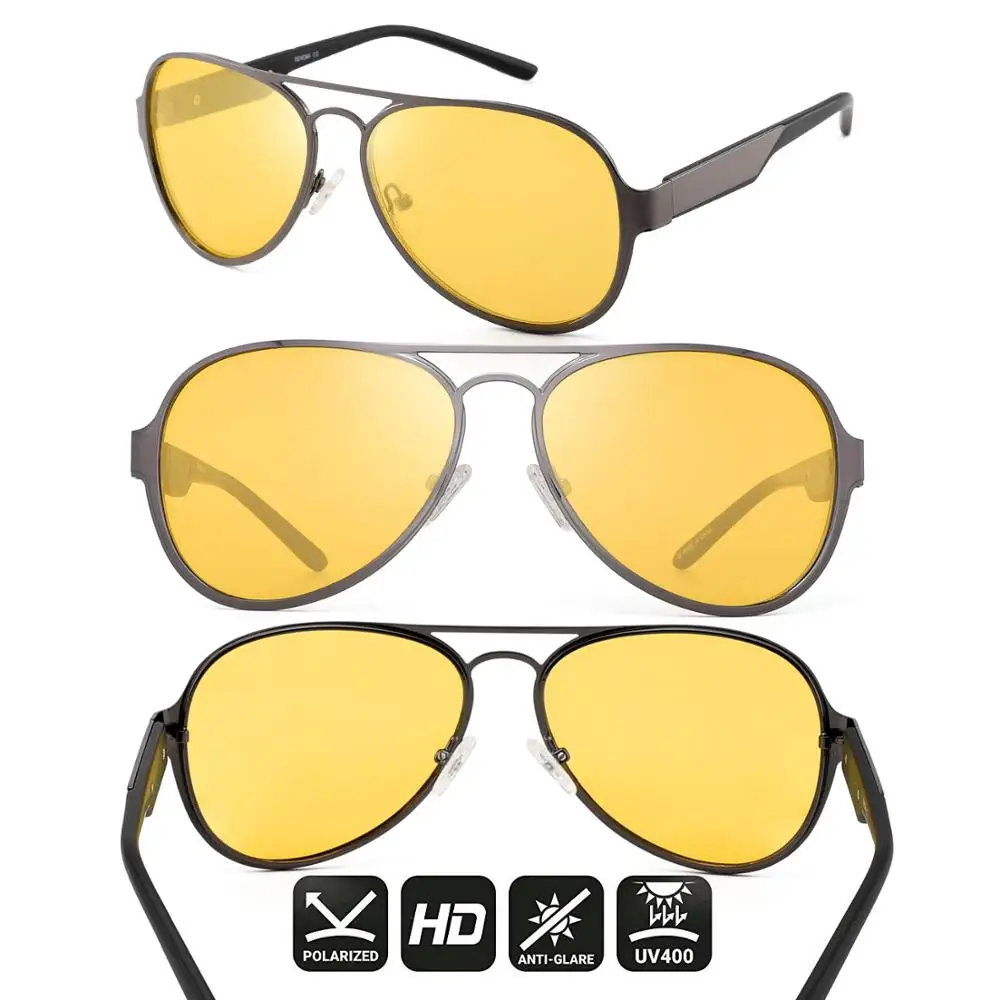 Мужские очки ночного видения Nocturna желтые поляризационные линзы для вождения