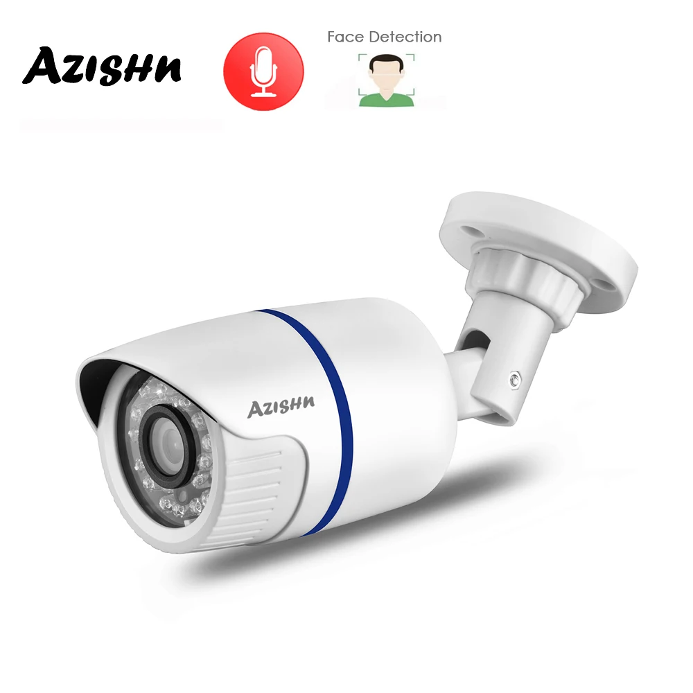 

AZISHN H.265 5MP 4MP Audio IP Camera Waterproof Face Detection Indoor Outdoor Day/Night XMEye P2P Security CCTV Cam POE48V