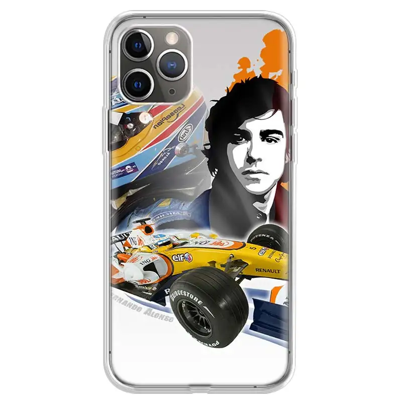 

Fernando Alonso Phone Case For Apple iPhone 7 8 Plus 11 12 Mini Pro 10 X XS XR 6 6S 5 5S SE Max Soft Clear Silicone