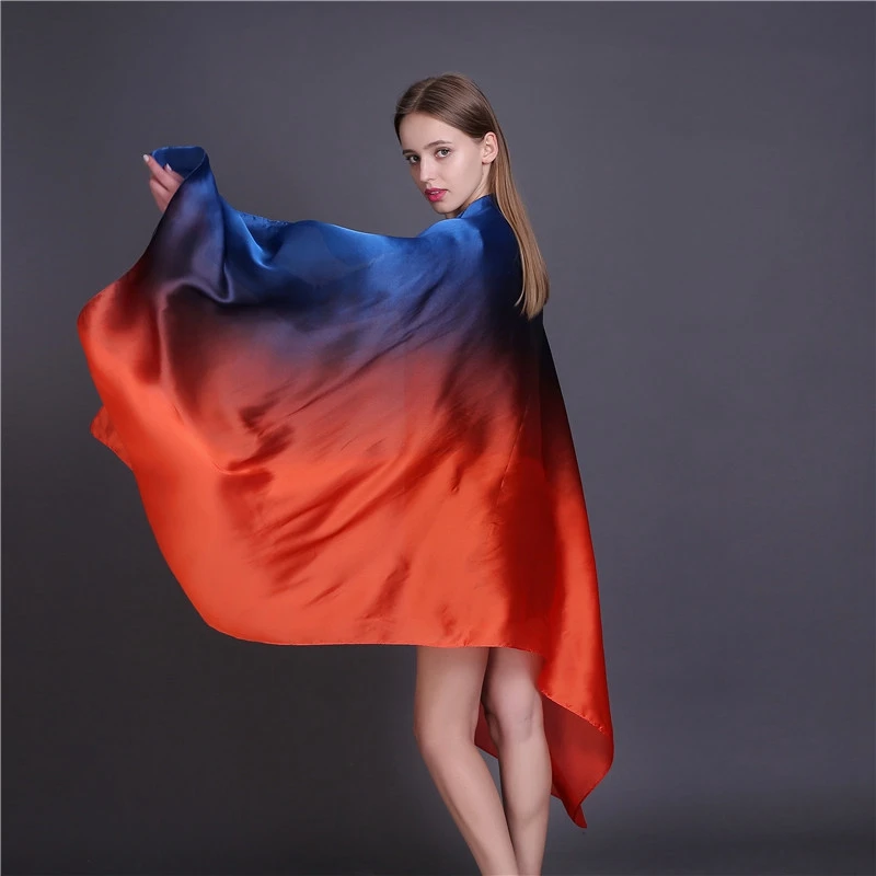 Роскошный брендовый женский шелковый шарф LARRIVED из чистого шелка шали