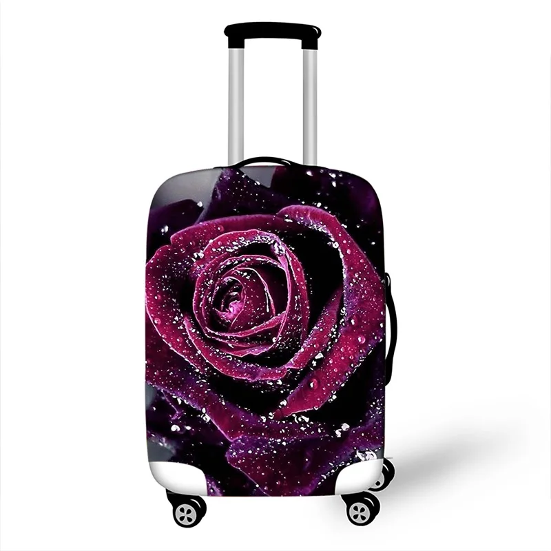 18''-32'' Rose Flower Girls Women Luggage Covers Elastic Protective Covers Suitcases Travel Accessories Dust-proof Case Covers