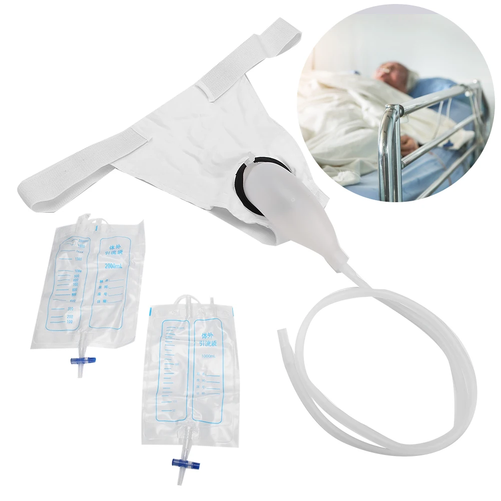 Male Urine Collection Bag Reusable Silicone Urinal for Men Elderly Bedridden Patients | Красота и здоровье
