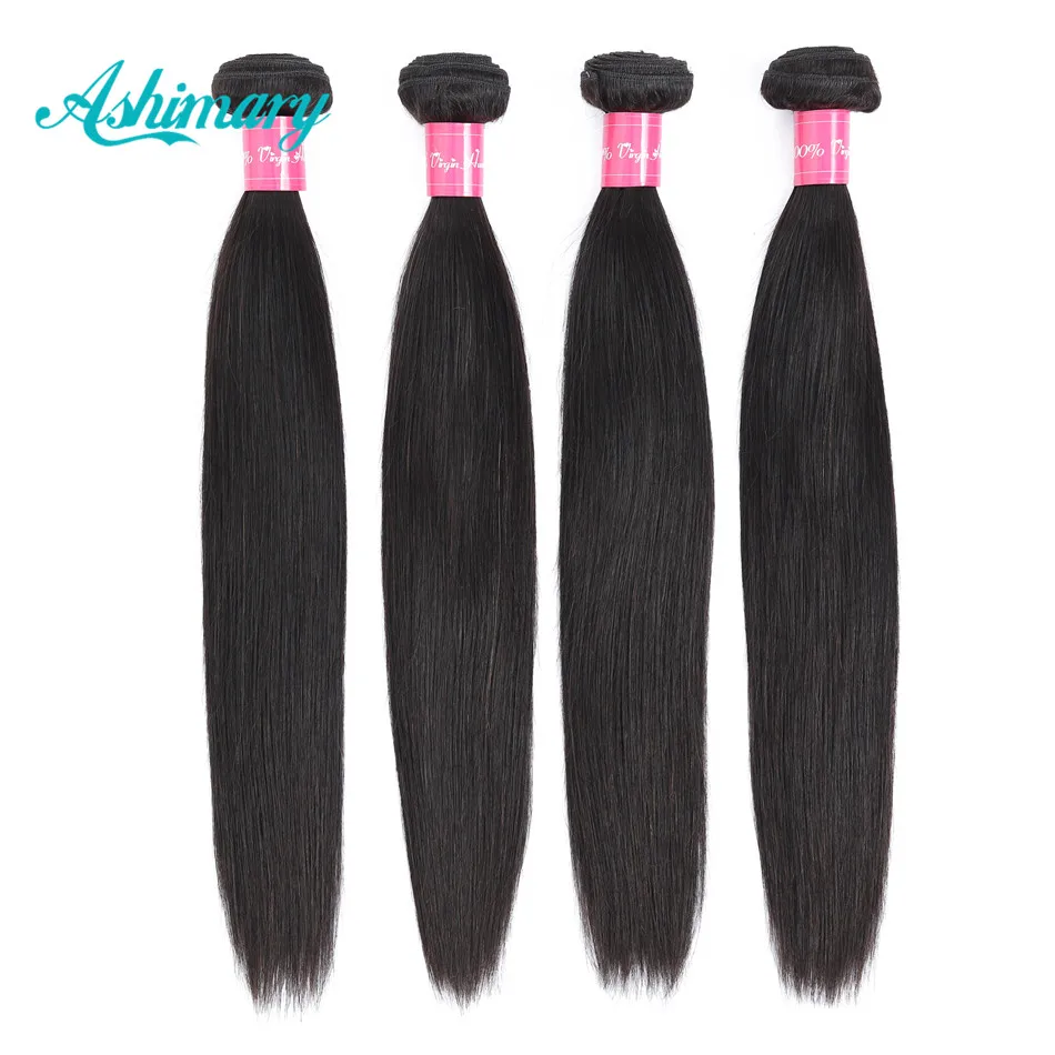 Волосы Ashimary перуанские прямые волосы Remy 4 пучка 1/3 шт./лот 8-28 дюймов для