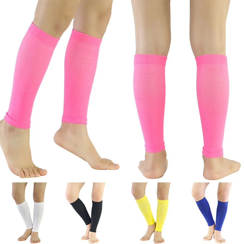 

Leg Guard Compression Calf Sleeve Women Men Soft Shin Guards Football Basketball Elastic Sports Leg Covers For Thin Legs 1 Pair