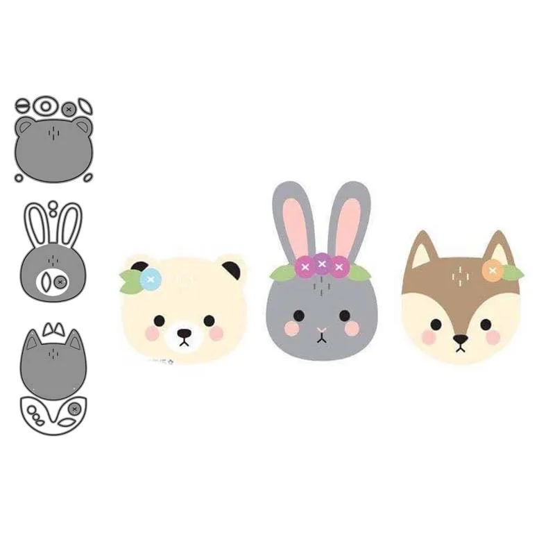 Металлические штампы для вырезания форма новые животные карточки скрапбукинга