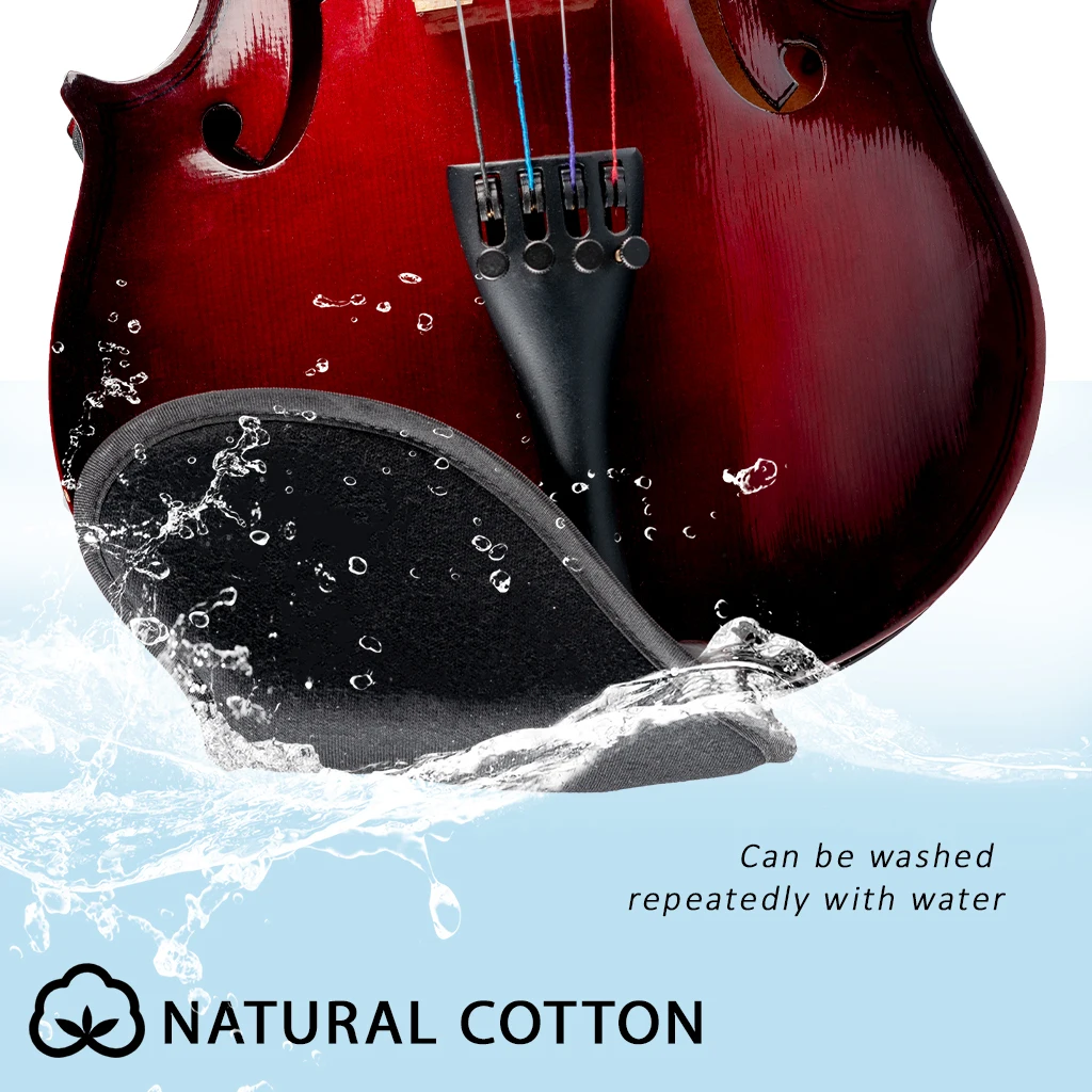 Защитная накладка для подбородка скрипки мягкая хлопковая Накладка 1/10 1/8 1/4 1/2 3/4