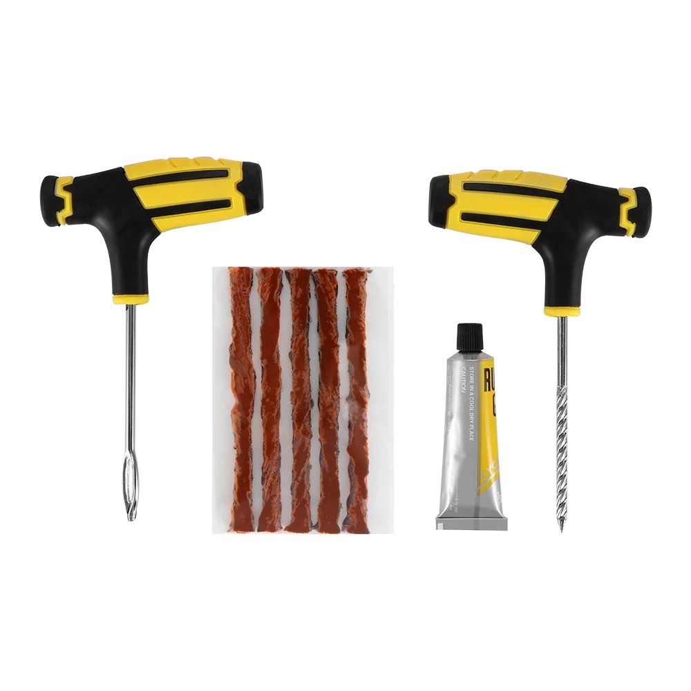 

Universal HOT Sale Car Tire Repair Tools Tire Repair Kit Rivet Tool Set Car Bicycle Tubeless Tire Puncture Plug Garage Auto Part