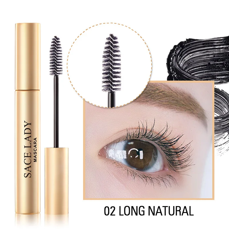 Лучшая Водостойкая тушь для ресниц 4D макияж черная толстая 3D волокно длинная