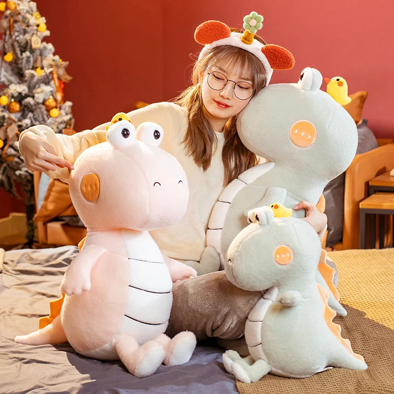 Динозавры глаза крокодила плюшевая игрушка мягкие розовые животные Dinos Proof
