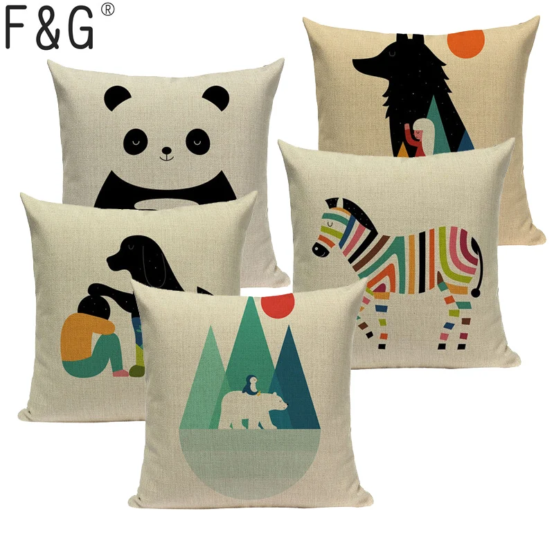 Чехол для подушки Croco Best Friend декоративная подушка путешествий из хлопка и льна