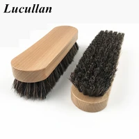 lucullan car wash accessories premium horsehair solid beech wood handle cleaning tools interior leather detailing brush