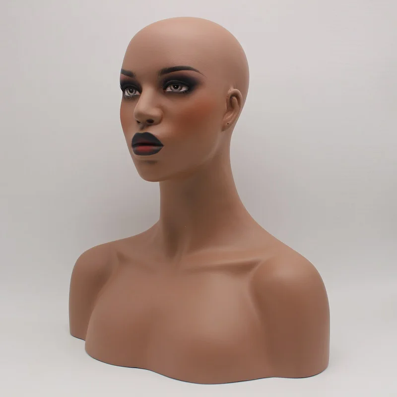 Темная кожа телефон бюст для париков | Дом и сад