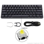 Механическая USB-клавиатура GK61 SK61, проводная, со светодиодный Ной подсветкой, игровая механическая клавиатура, оптические переключатели Gateron M23 21