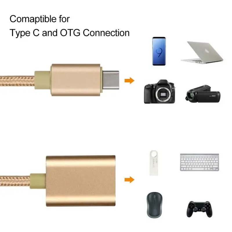 OTG адаптер Micro USB к Type C кабели кабель Type-C для флеш-накопителя Samsung Sony Xiaomi Android Phone |