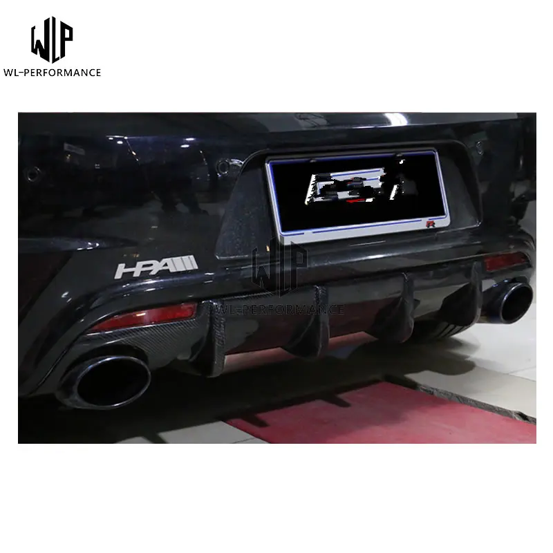 Scirocco R углеродное волокно SCIROCCO Тип двусторонний одиночный задний бампер диффузор