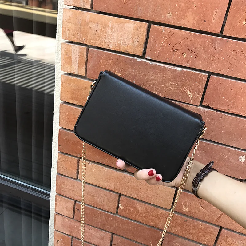 

Solid Color Simple Small Square Bag Women's Designer Handbag 2020 New High-quality Pu Leather Chain Mobile Phone Shoulder Bag