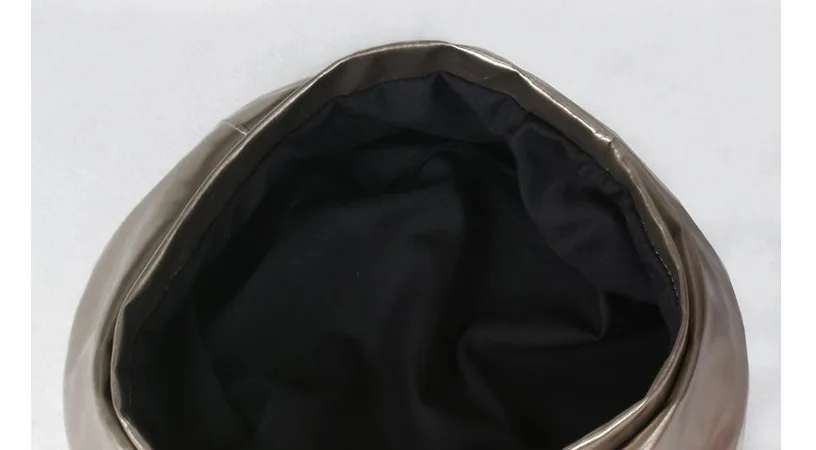 Новинка, Модный берет из лакированной кожи, высокое качество, женские шапки, одноцветная шляпа с плоским верхом, из ПУ кожи, громоздкая Кепка Капитана для женщин