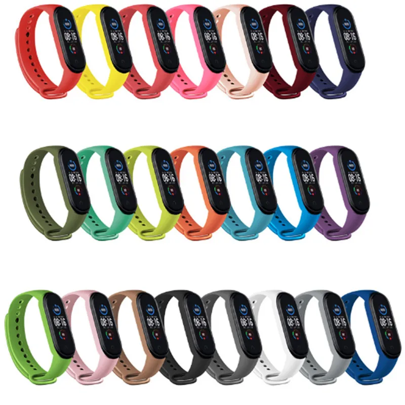 

22 Colors Silicone sport strap For Xiaomi Mi Band 7 6 5 Bracelet for xiaomi mi band 3/4 strap Wrist straps Watchband accessories