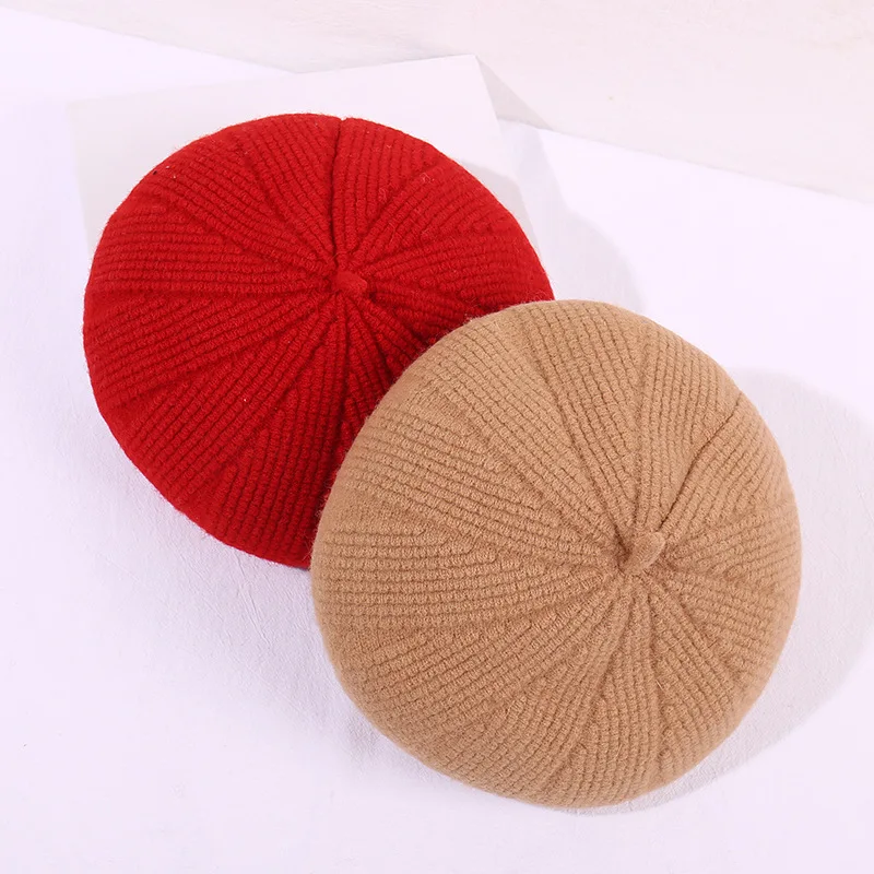 Knitting Beret Female Cute Fresh Hat Casquette Femme Boinas Para Mujer Boinas Para Mujer Chapeau Czapka Dla Dziewczynki