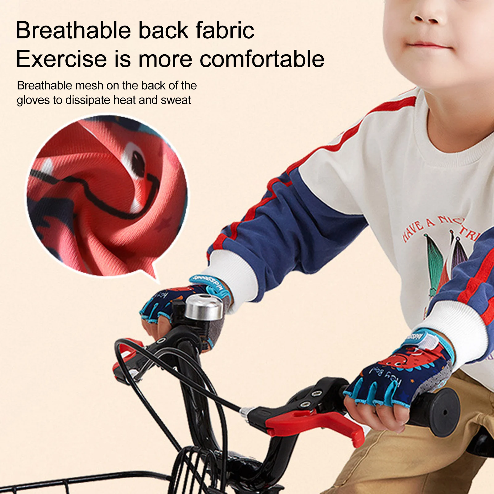 

Children's Cycling Gloves Unicorn Printed Kids Bike Gloves Half Finger Breathable Anti-slip Bicycle Glove Cycling Equipment