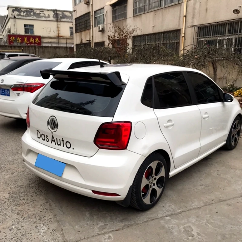 Для Volkswagen POLO 2008 2016 спойлер высокого качества ABS Материал заднее крыло автомобиля