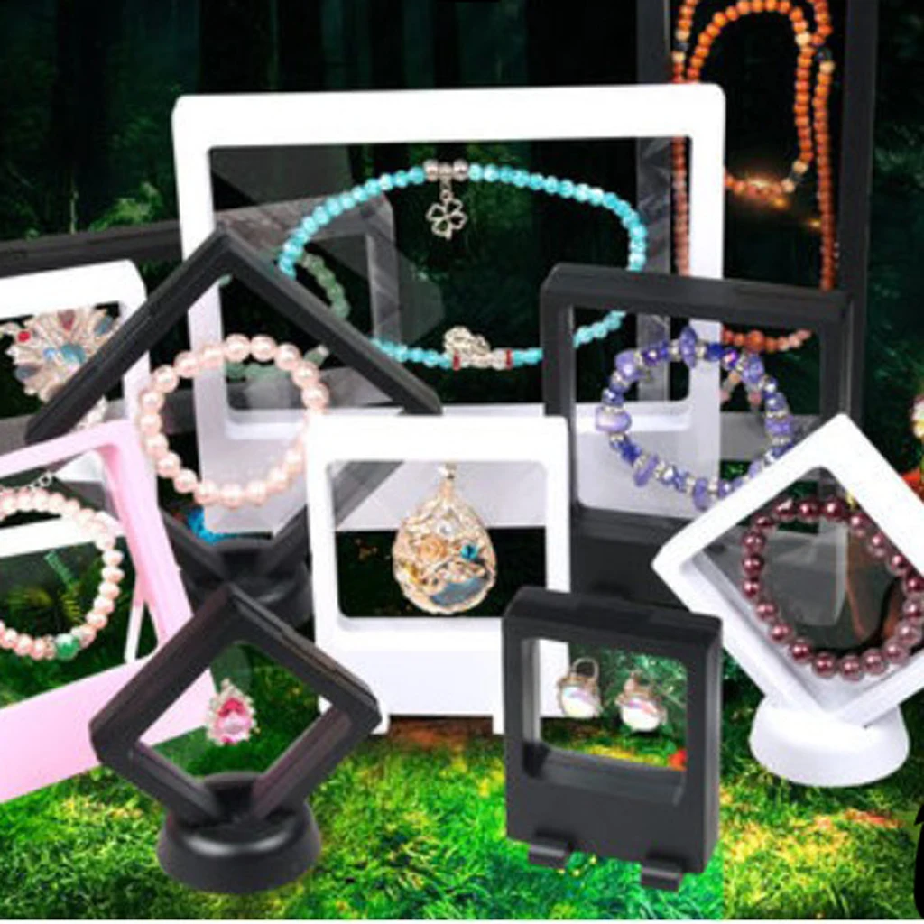 

10pcs Jewelry Display Frame W/ Stands for Bracelets Earrings Coins