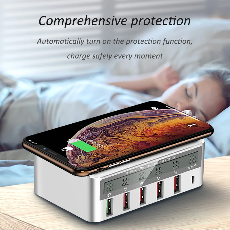 Универсальная беспроводная Быстрая зарядка ce rohs qc для samsung зарядное устройство