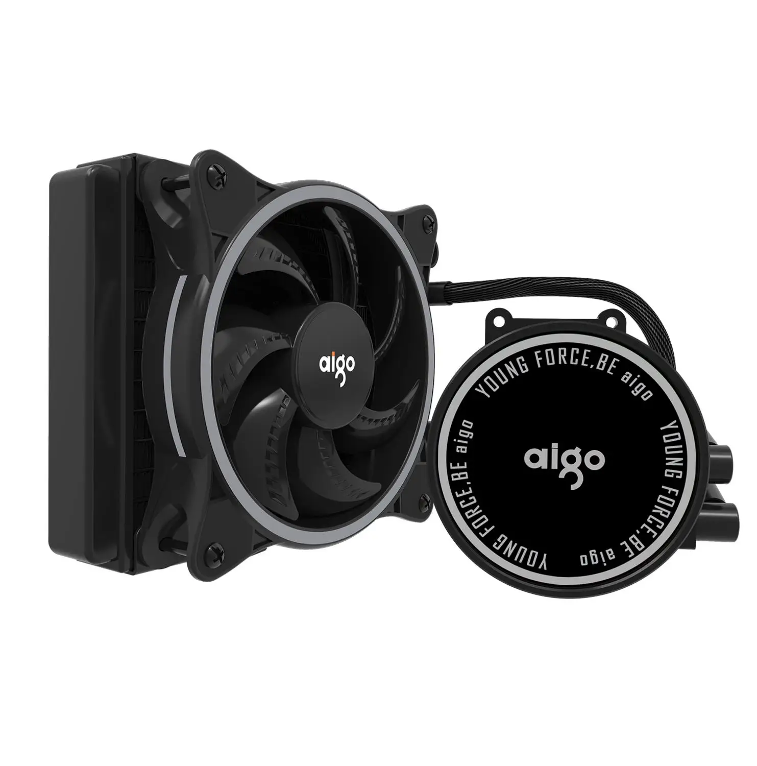 aigo liquid water cooling cpu cooler rgb heatsink integrated radiator pc computer case 120mm fan lga 201111511155am3am4 amd free global shipping