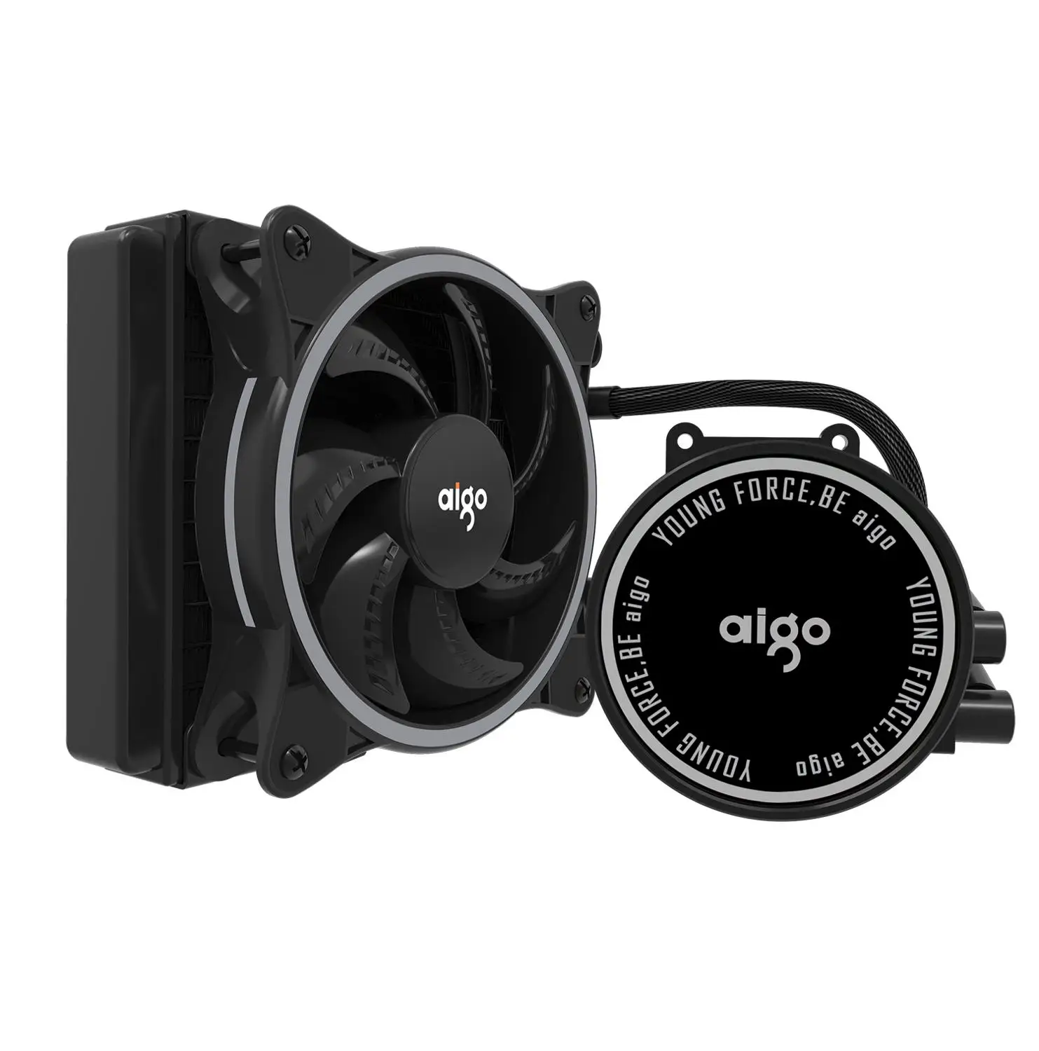 Aigo кулер для охлаждения жидкой воды CPU rgb радиатор интегрированный ПК чехол - Фото №1