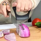 Резак для нарезки лука из нержавеющей стали Подставка для овощей, нож для нарезки фруктов и овощей, резак для томатов