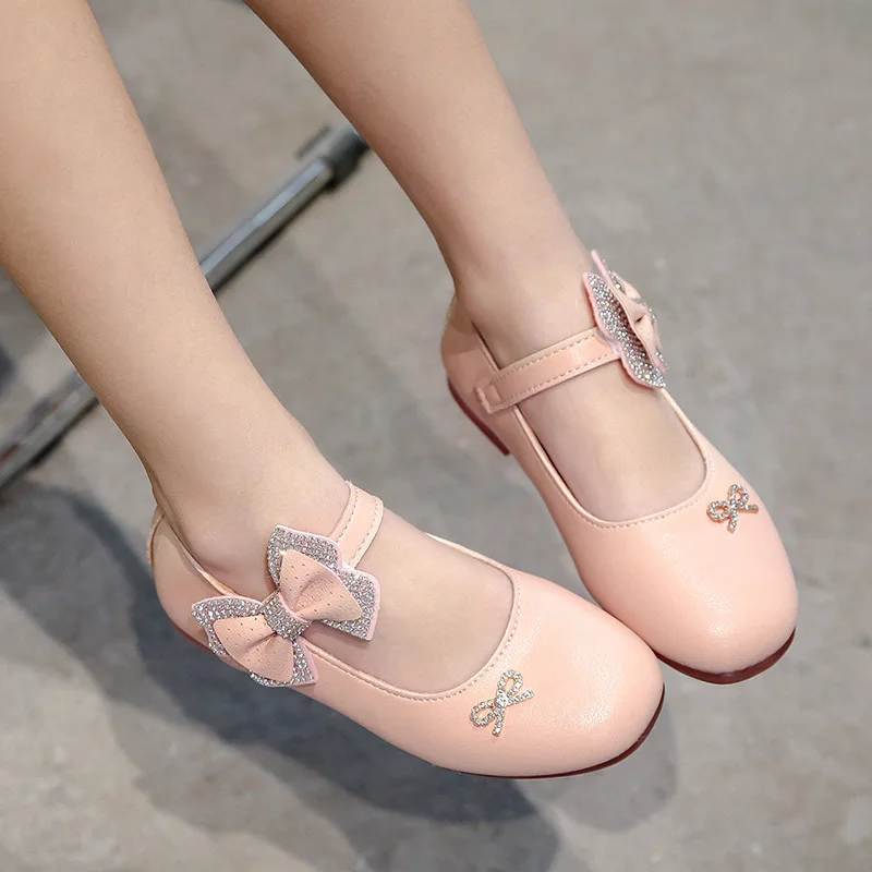 

Autumn Girls Shoes Princess Kids Flat Shoes PU Leather Children Casual Shoes with Flowers Party Show Shoes for Girls