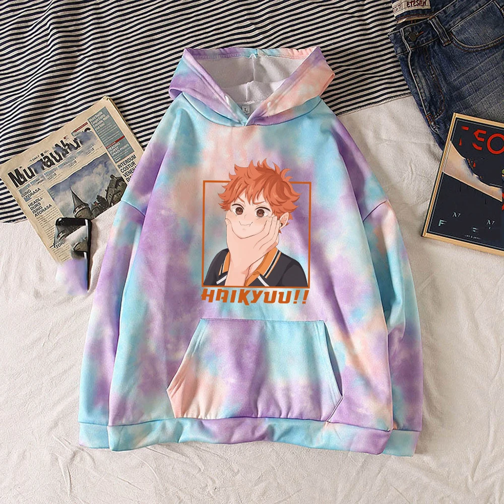 

Funny Anime Haikyuu Hoodie 2021 Aesthetic Costume Kawaii Women Cartoon Sweatshirt Harajuku Hooded Tops Female