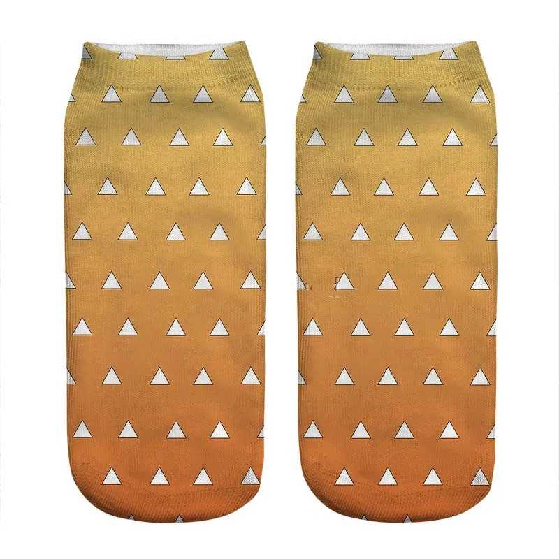 

Женские носки 2021, носки с принтом kawaii Zenitsu, женские носки в стиле Харадзюку, веселая забавная Новинка, милые подарочные носки для девочек для ...