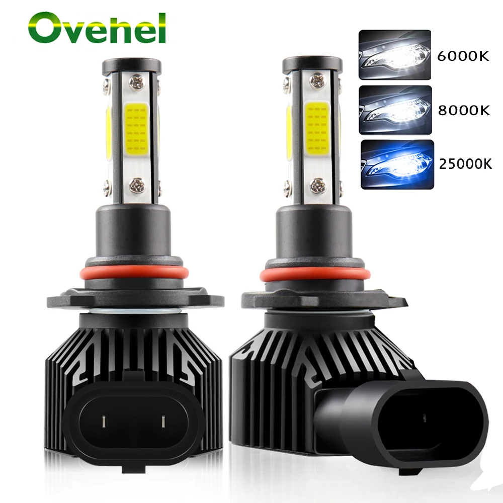 OVEHEL 2 шт. 360 градусов светодиодный 14000LM H7 H11 лампы H1 H4 H8 H9 9005 HB3 9006 HB4 Авто головной