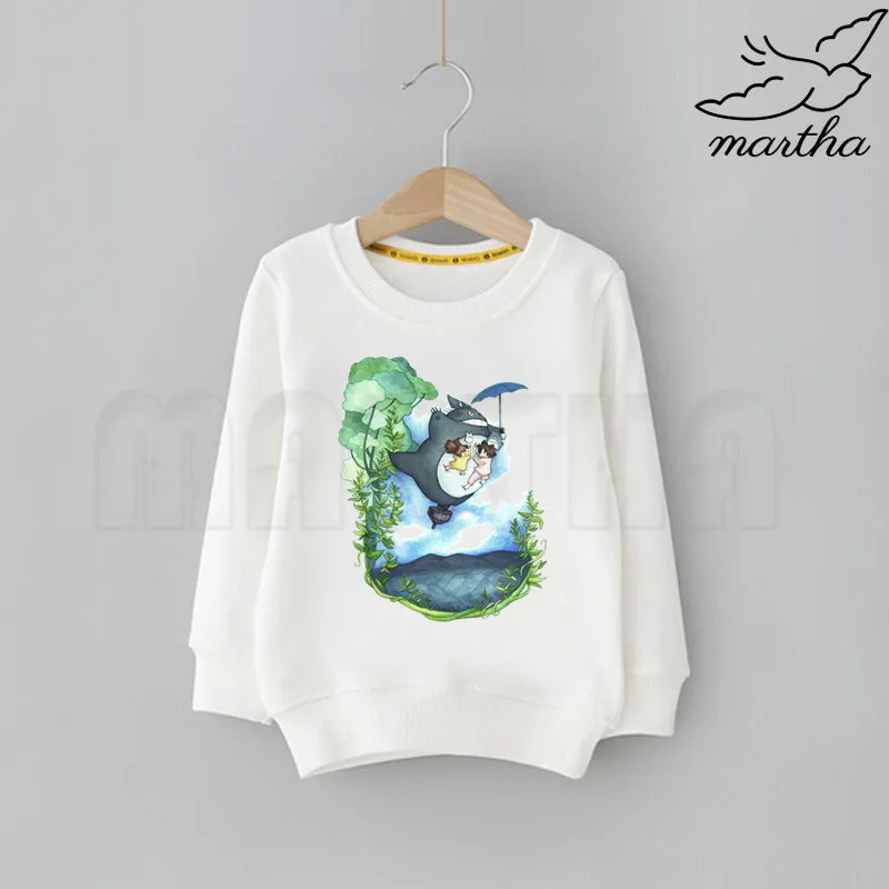 Детские толстовки с капюшоном героями мультфильма Тоторо свитера милым принтом