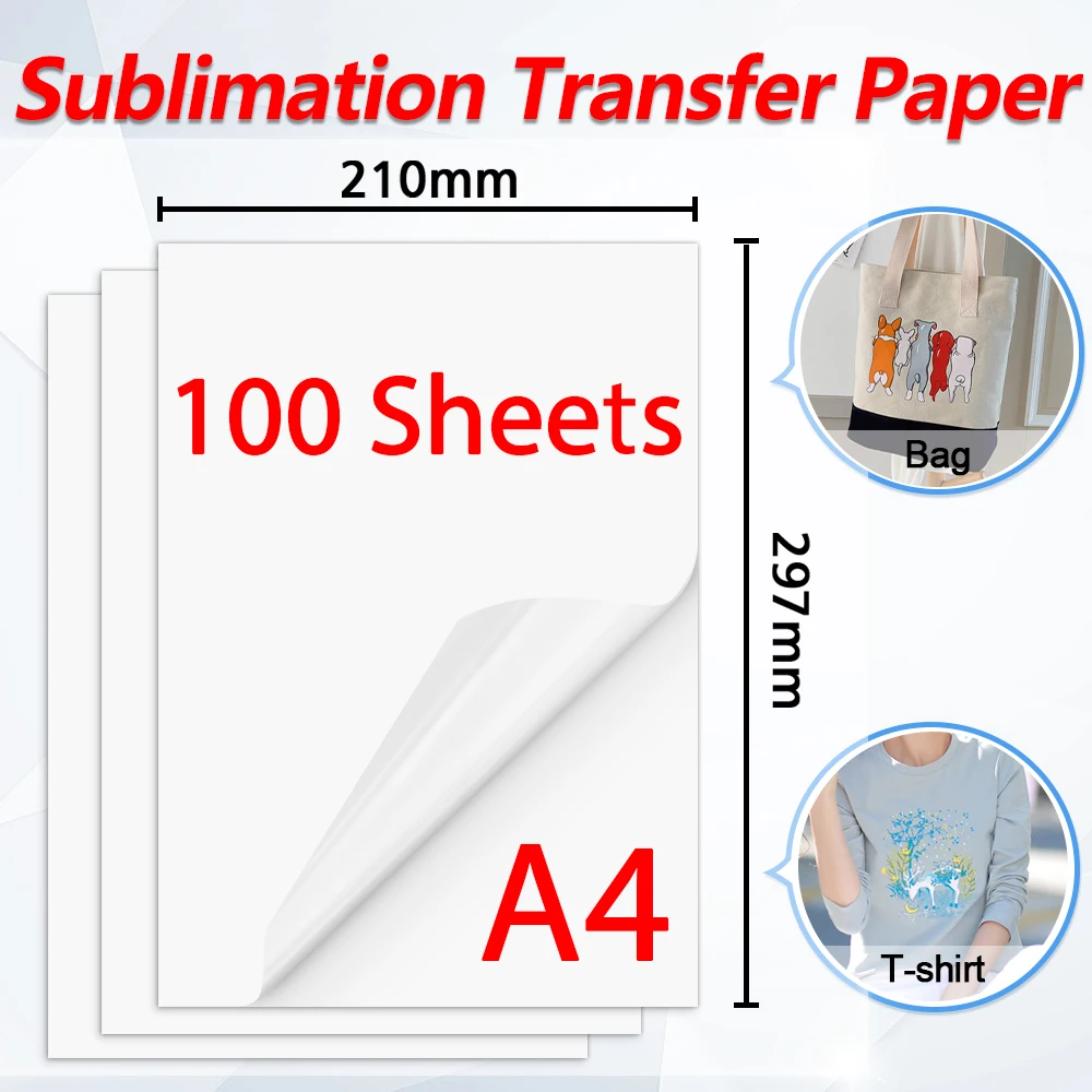 100 листов сублимационная переводная бумага A4 для футболок из полиэстера Женская