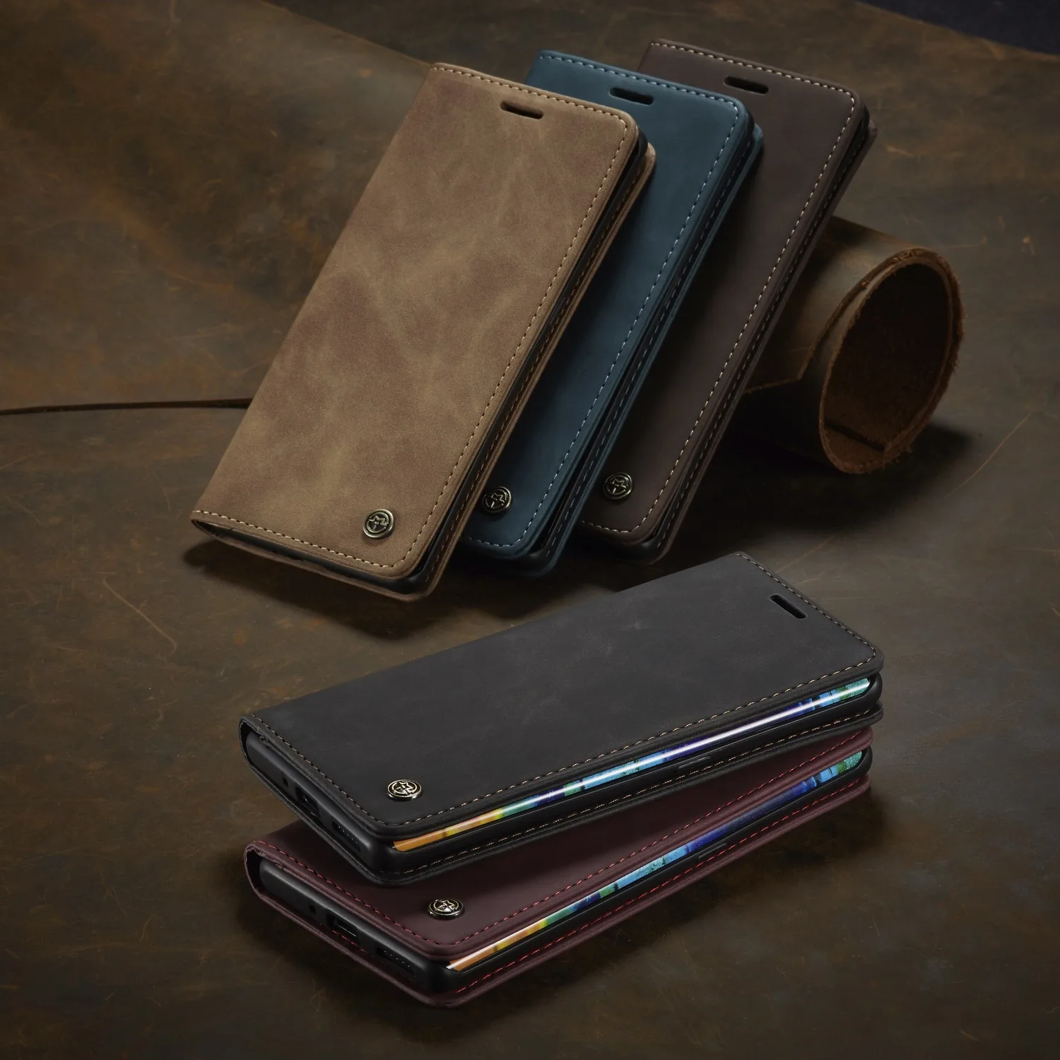 

Leather Phone Case For Huawei Mate30 Mate30pro Nova6se Nova7i Magnetic Wallet Cover For Huawei P smart 2019 Imagine 7s P smart