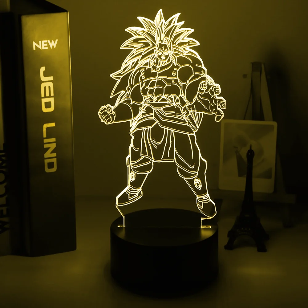 3d иллюзия Лампа Dragon Ball фигурка броли ночной Светильник для детей Украшения в