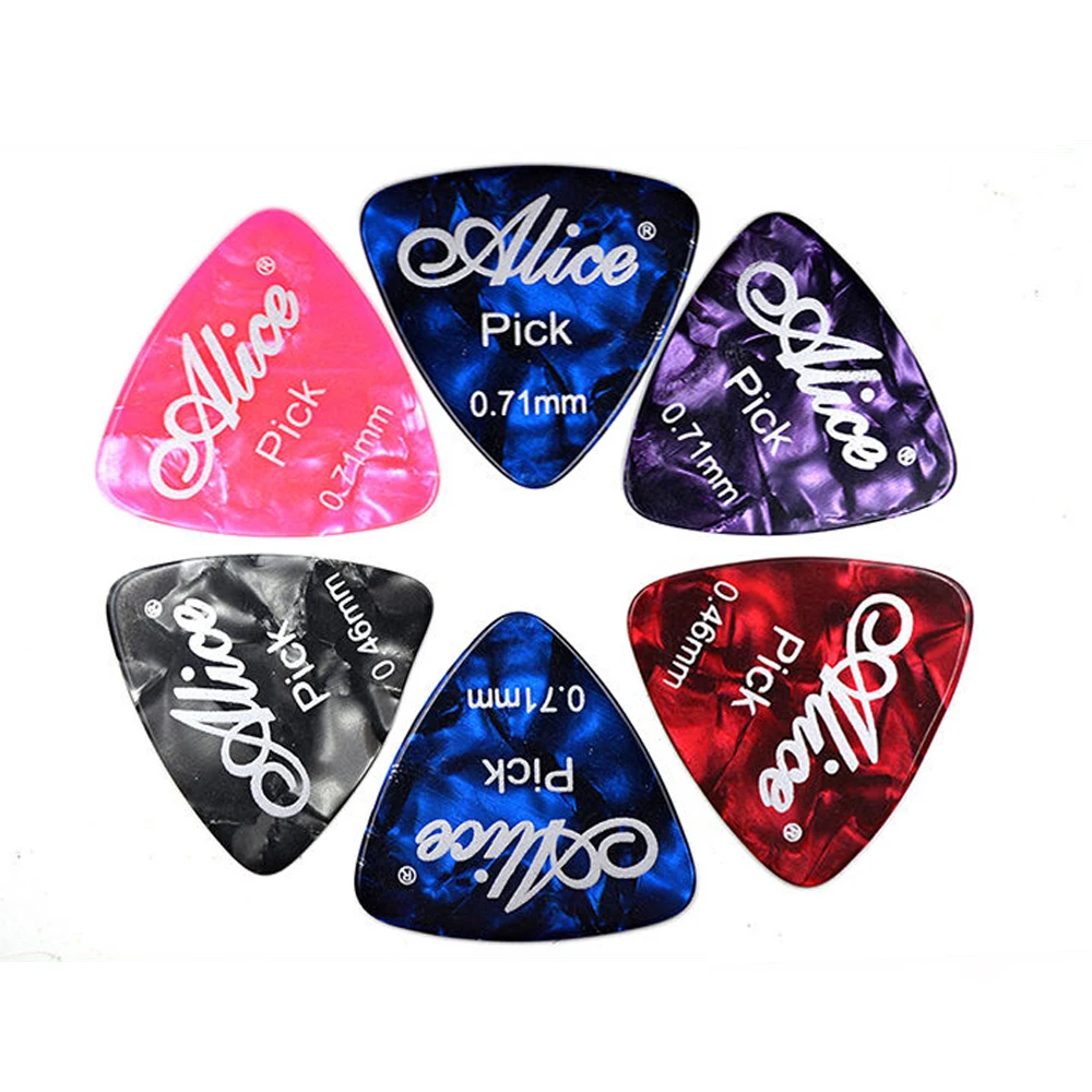 15 stücke alice zelluloid dreieck gitarre picks plektren vermittler 046 071 096 dicke für akustische elektrische gitarre zubehör fre