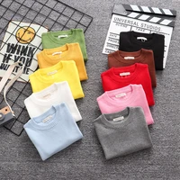 new kids sweater boys clothes toddler girls bottoming candy colors sweater pullovers kids knitwear children christmas sweater