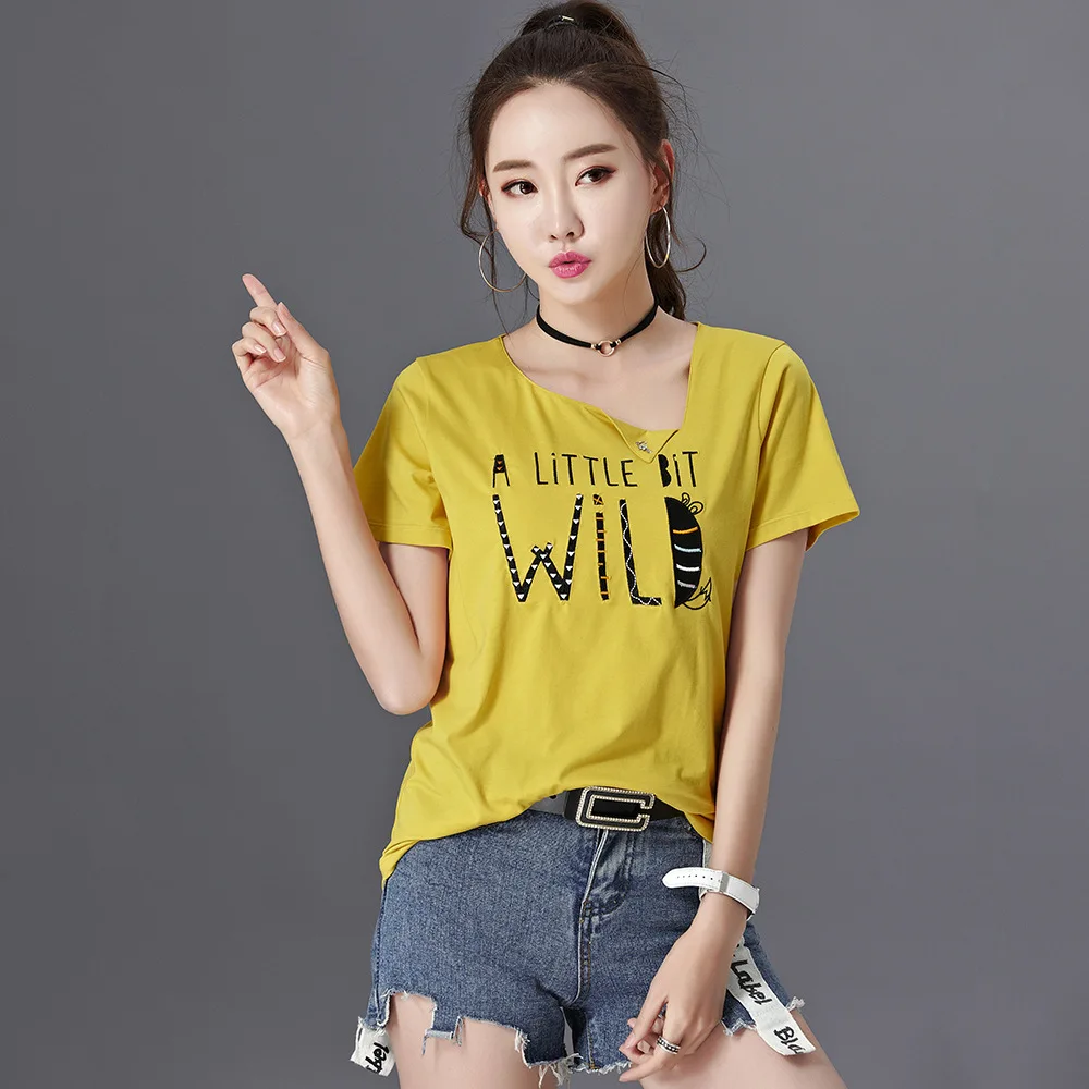 

2020 Shirt Cotton Tshirt Women Short Sleeve Best Friend T Shirt Women O-neck Tee Shirt Fashion Women