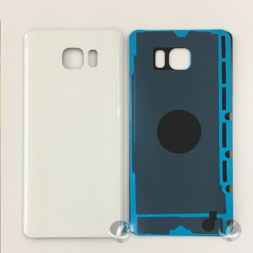 Задний стеклянный корпус+ клей для samsung Galaxy NOTE 5 N920 N920F задняя панель Крышка батарейного отсека запасная часть с логотипом