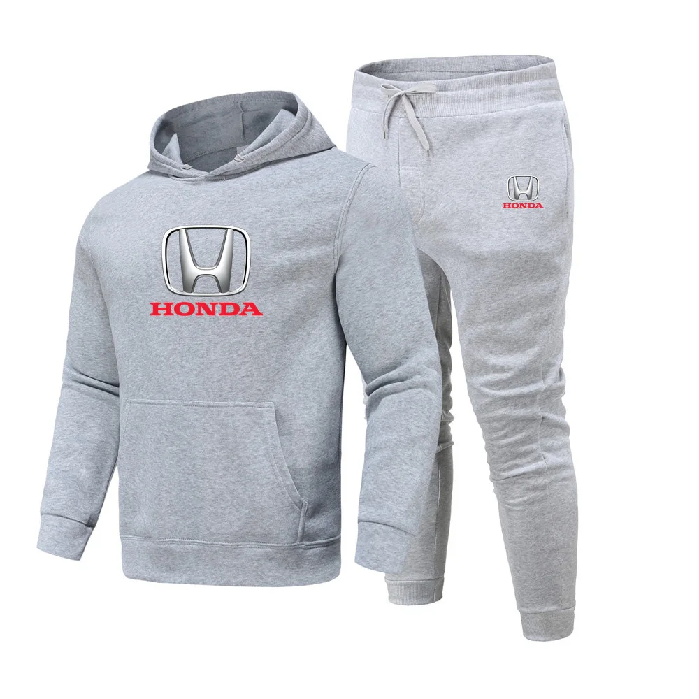 

New Harajuku Hoodie Couple Clothes Casual Lounge Wear Oversized Sweatshirt for Honda Car Logo Graphic Hoodies Sportswear Suit