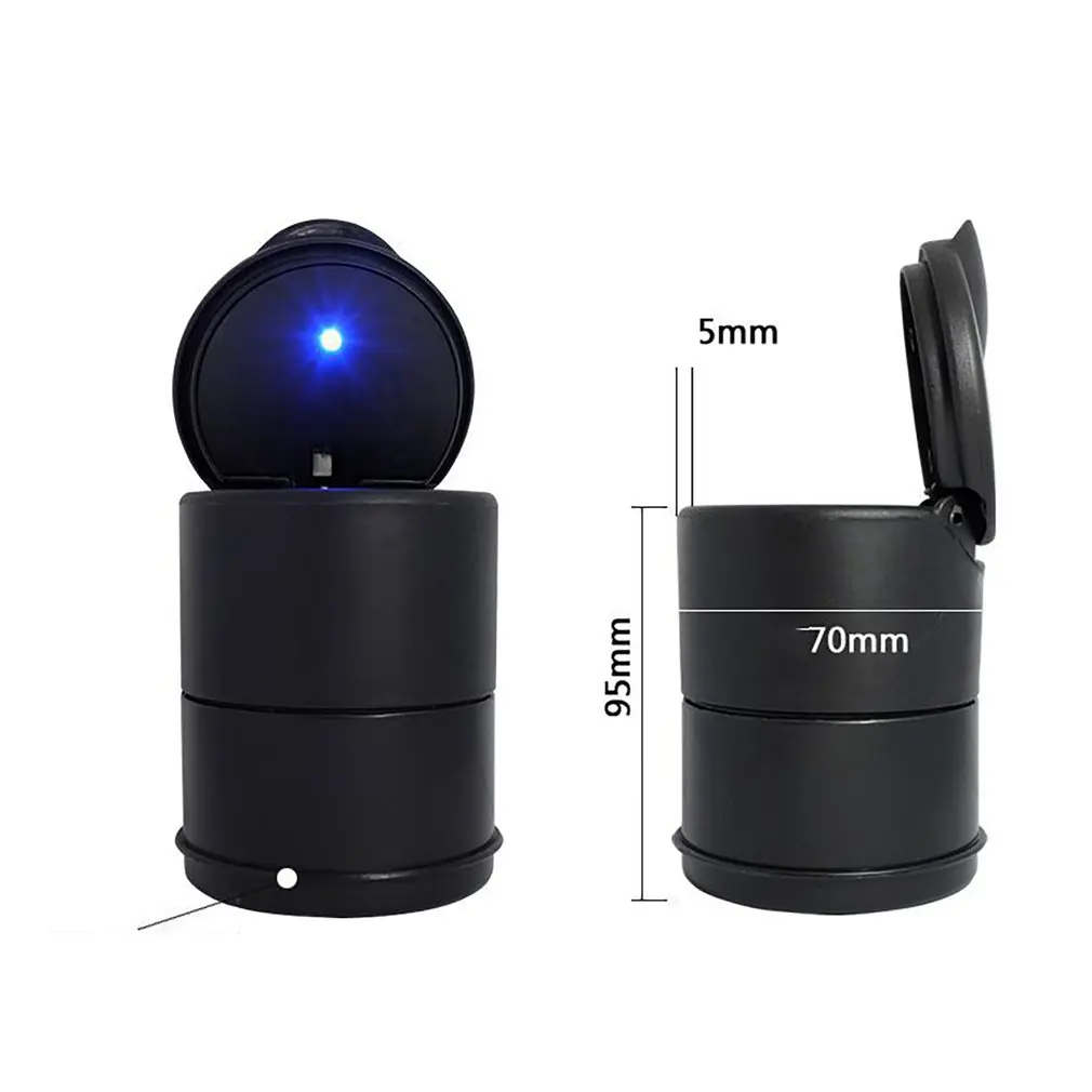 

2018 Portable Ashtray For Car Black Ashtrays With Lids Cylinder Cigarette Ashtray With Detachable Storage Box without light